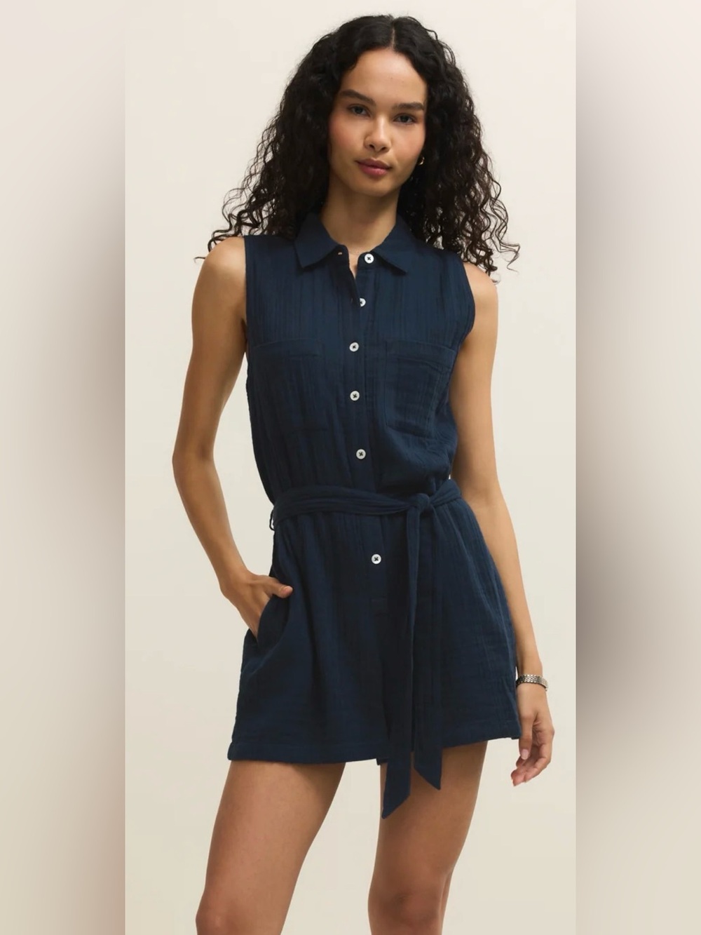 Z Supply NEW LIGHT AIRY GAUZE ROMPER sz M